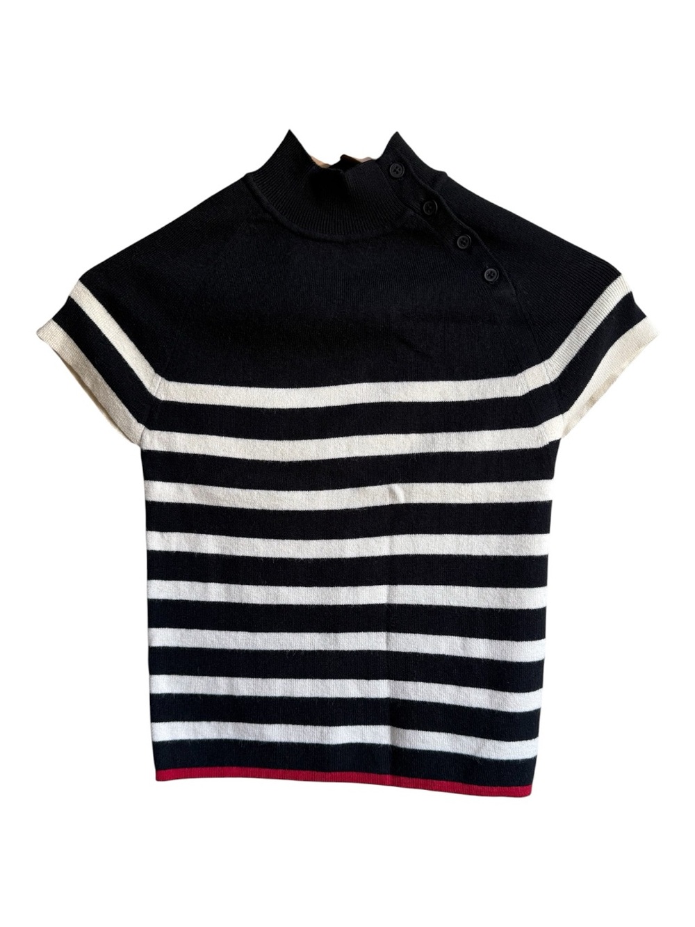 Maeve Short Sleeve Striped Sweater